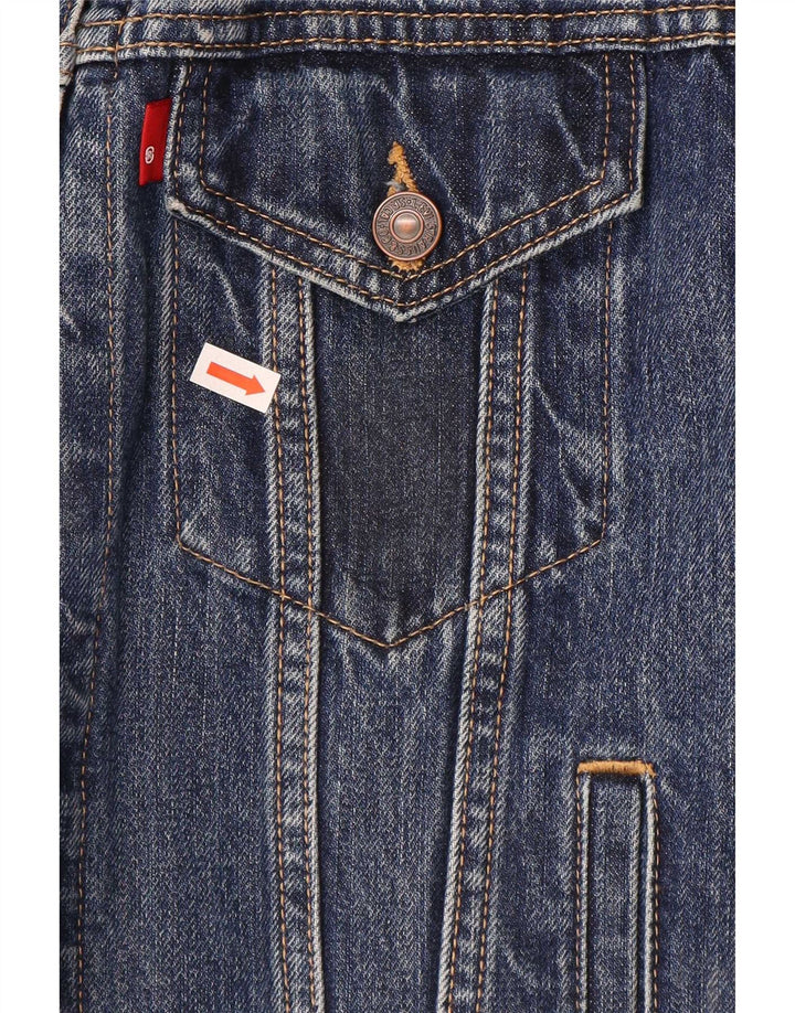 Levi's Damen Jeansjacke UK 14 Mittelblaue Baumwolle