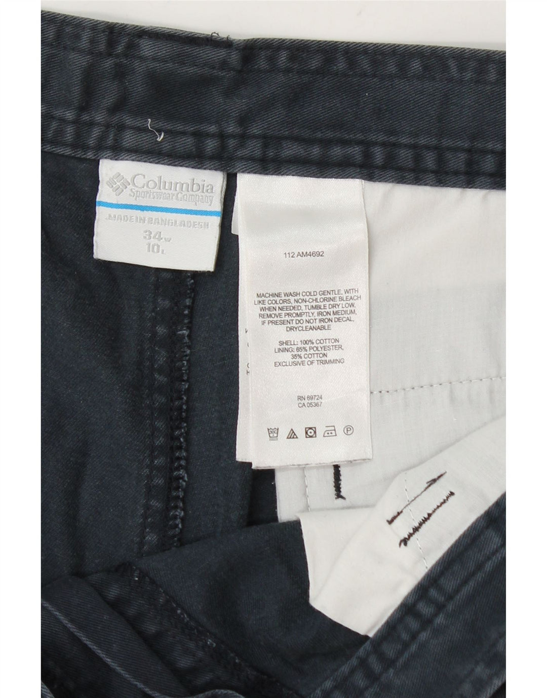 Columbia Herren-Cargoshorts W34, große marineblaue Baumwolle