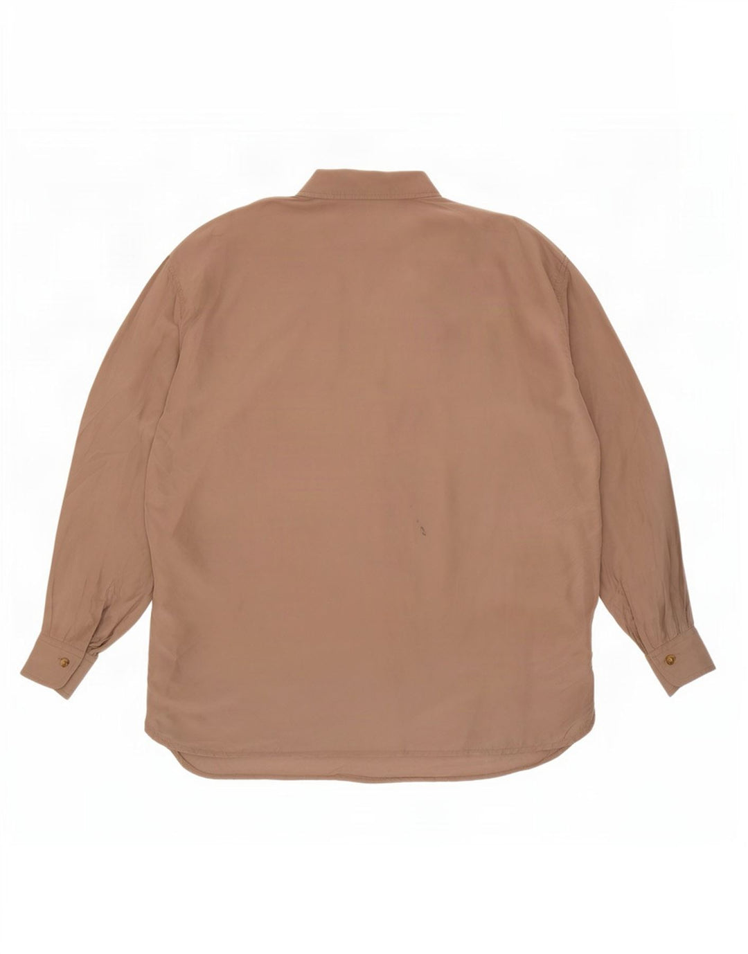 Vintage Damen Longline-Oversize-Hemd IT 44 Mittelbeige