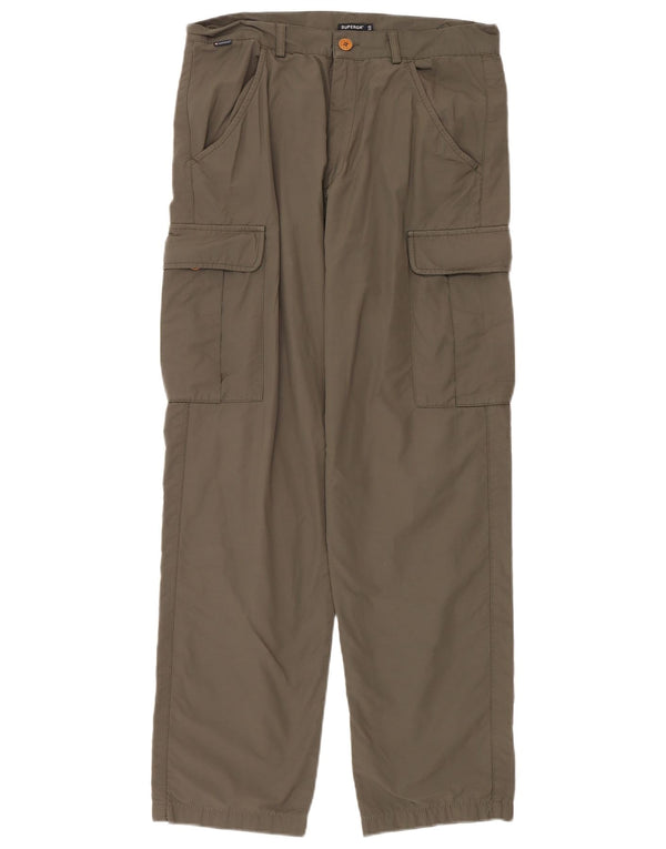 Superga Herren gerade Cargohose IT 50 Large W34 L32 Khaki Baumwolle