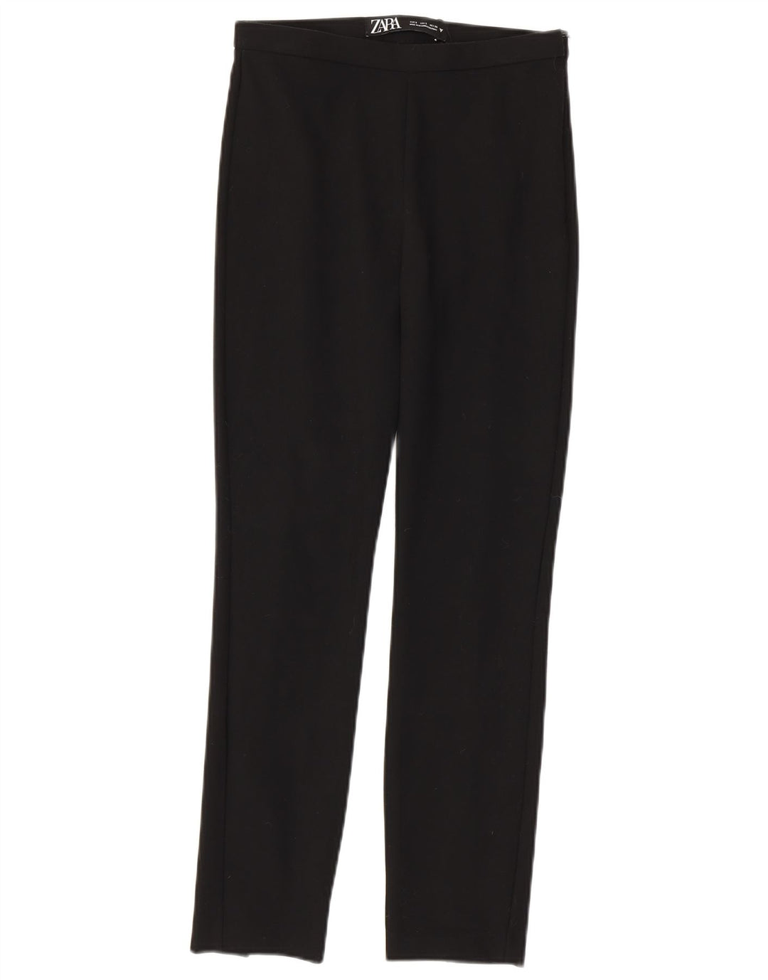 Schmale Freizeithose für Damen von ZARA, Größe S, W26, L27, Schwarz, Polyester