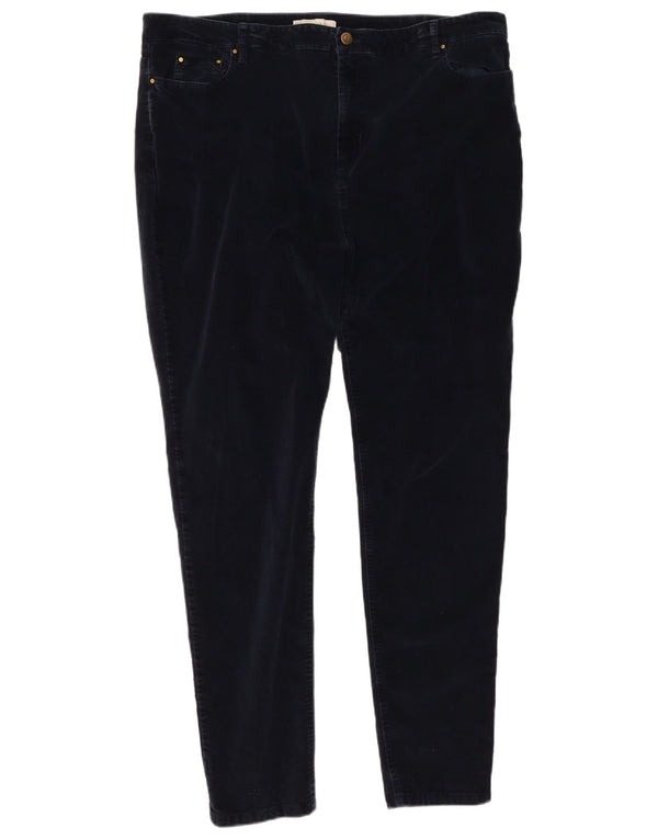 Hobbs Damen Skinny Velvet Freizeithose UK 20 2XL W38 L28 Marineblau