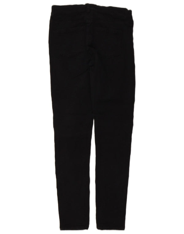 Oasis Damen Skinny Freizeithose UK 10 Small W26 L27 Schwarze Viskose