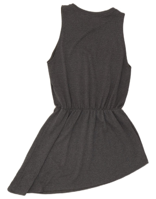 Zara Damen Trafaluc ärmelloses asymmetrisches Kleid UK 10 Small Grau