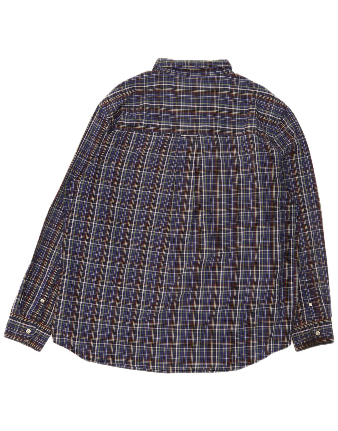 Chaps Herren-Hemd, pflegeleicht, XL, blau kariert, Baumwolle