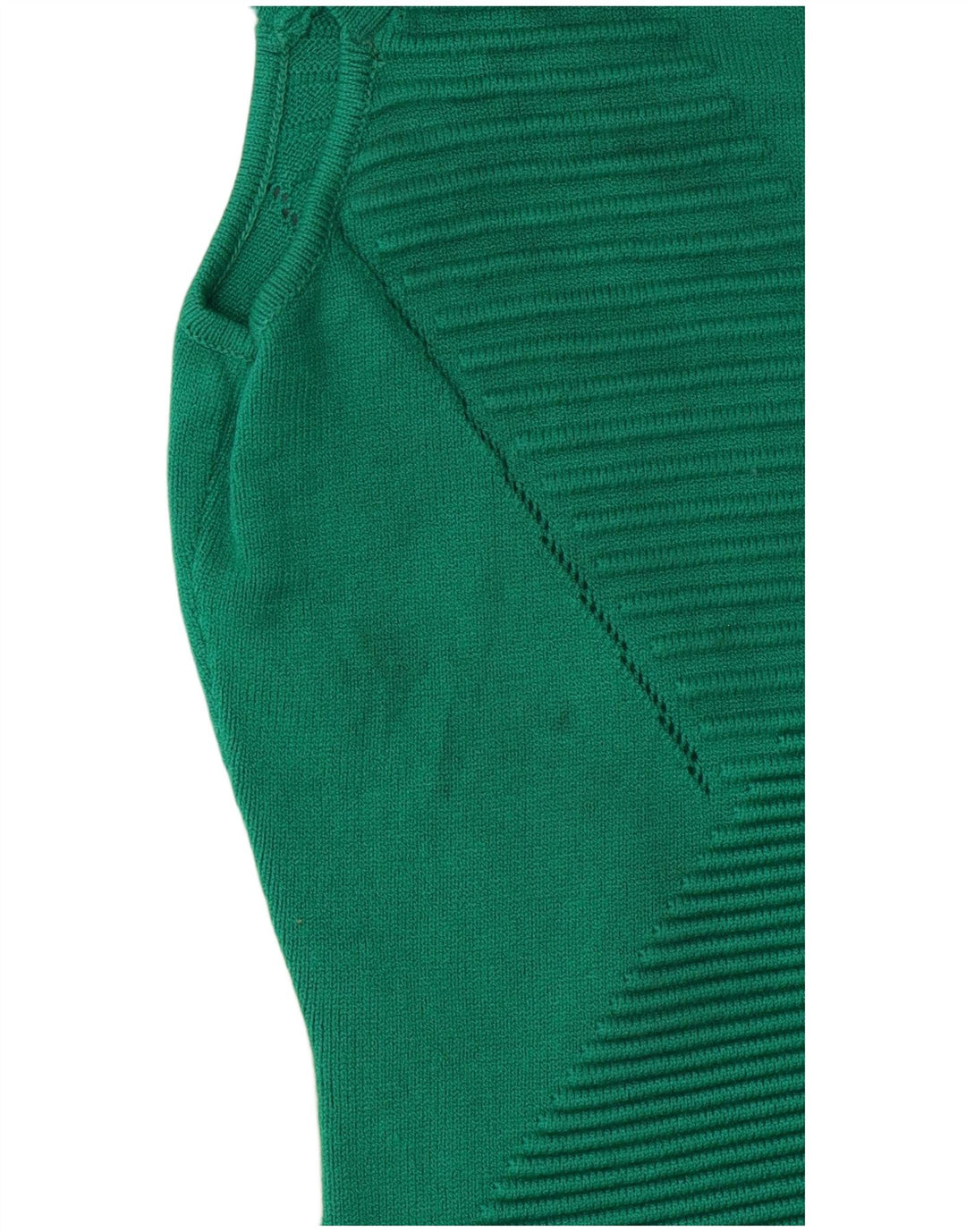 KAREN MILLEN Damen Figurbetontes Kleid UK 16 Große grüne Chevron-Viskose