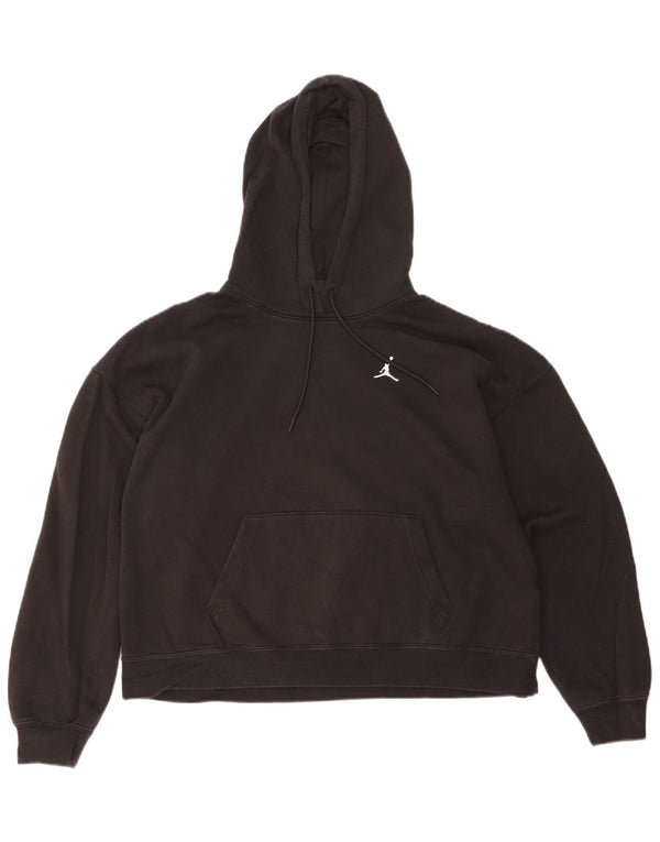 Jordan Damen-Pullover mit übergroßem Kapuzenpullover, Gr. 10, Größe S, Schwarz, Baumwolle