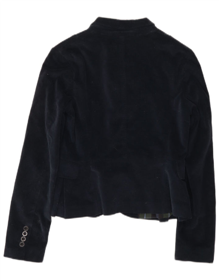 Gant Damen-Blazer aus Samt mit 3 Knöpfen, Gr. 10, Größe S, Marineblau, Baumwolle