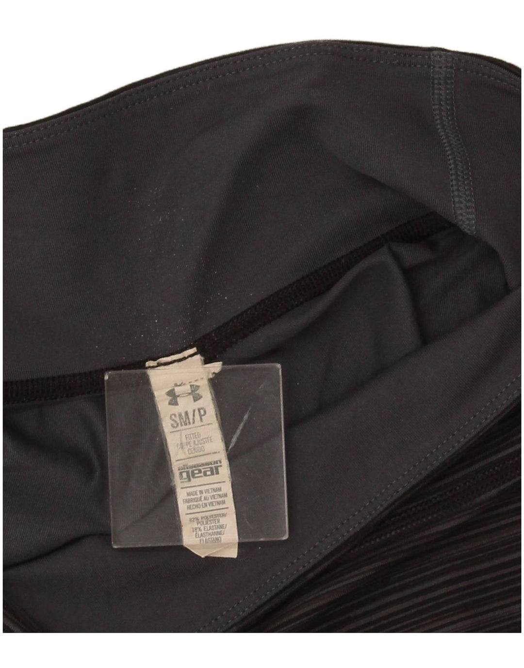 Under Armour Damen Capri-Leggings UK 10 Small Grau gestreift Polyester