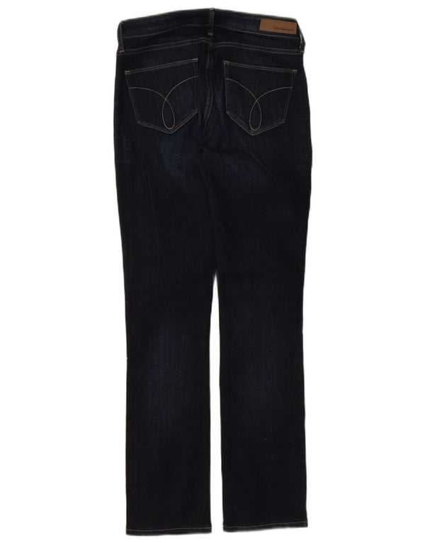 Calvin Klein Damen Straight Jeans W25 L30 Marineblau Baumwolle