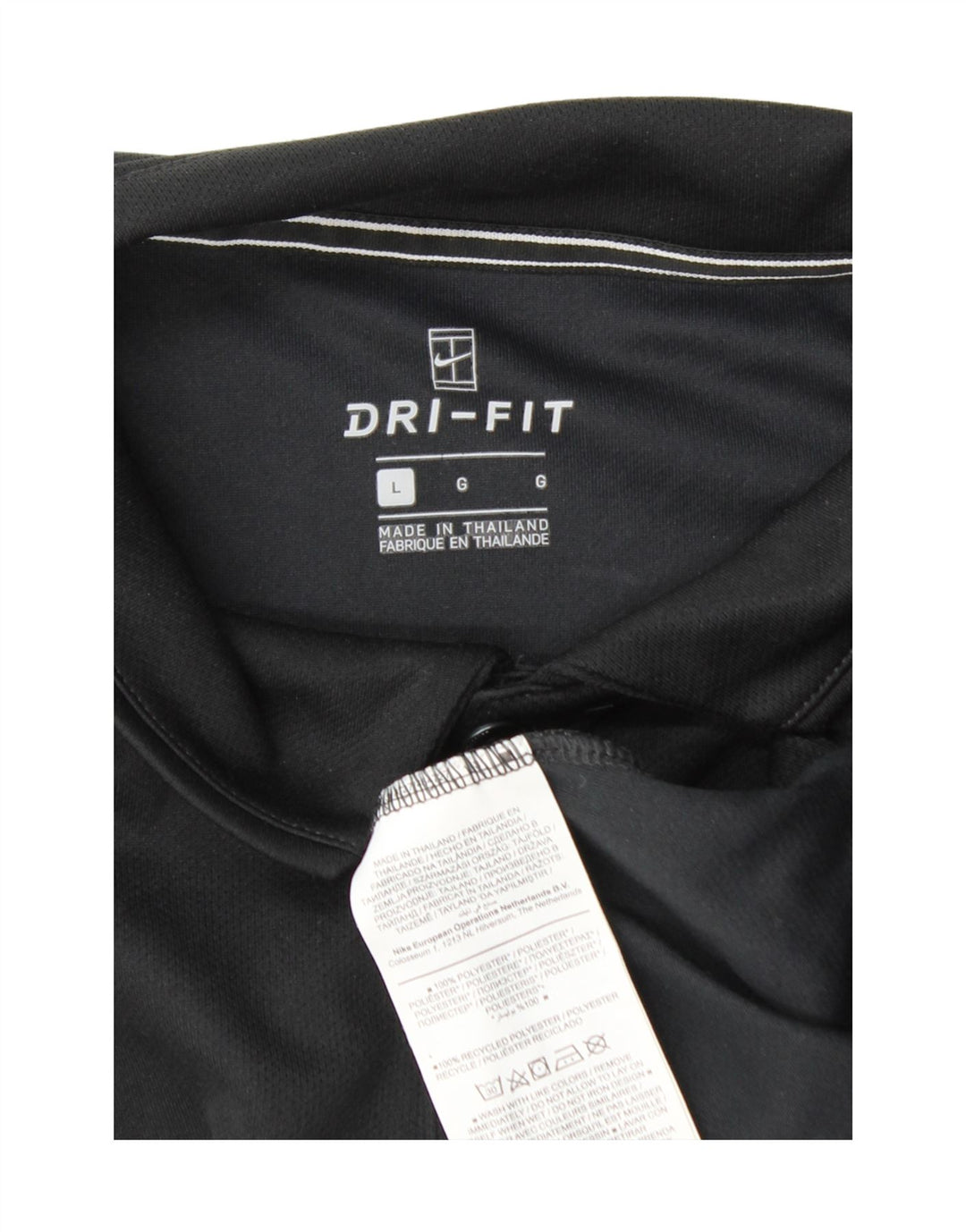 Nike Herren Dri Fit Poloshirt, großes schwarzes Polyester