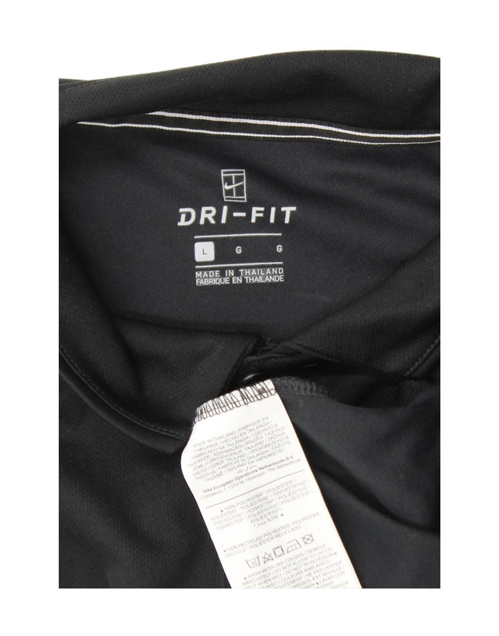 Nike Herren Dri Fit Poloshirt, großes schwarzes Polyester