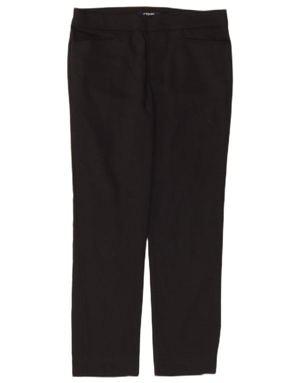 Chaps Damen Petite Straight Anzughose US 8 Medium W32 L28 Schwarze Baumwolle