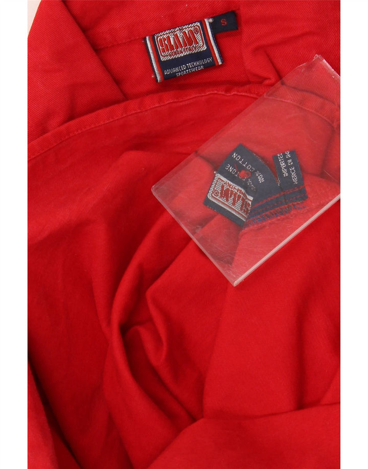 SLAM Herren-Pullover-Hemd, Größe S, Rot, Baumwolle