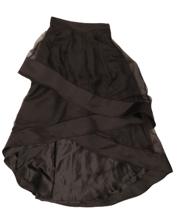Coast Damen Asymmetrischer Stufenrock UK 10 Small W26 Schwarz
