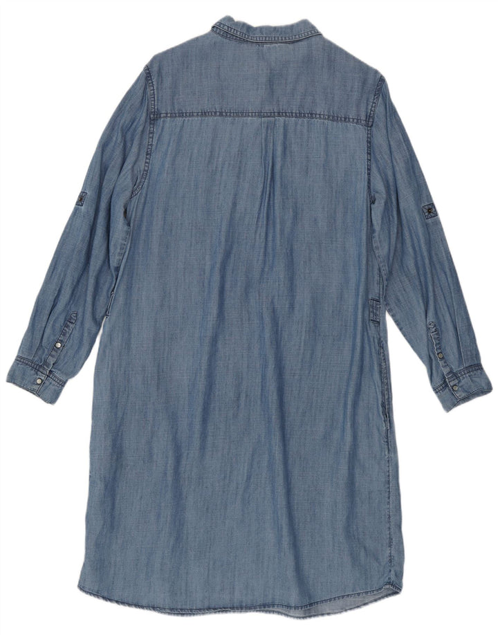 Boden Denim-Pullover-Hemdkleid für Damen, UK 16, Größe L, blau, Lyocell