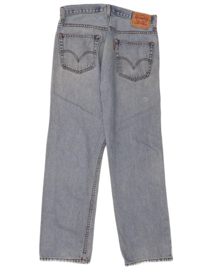 LEVI'S Herren 505 Regular Fit Straight Jeans W34 L32 Blaue Baumwolle