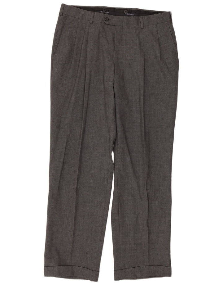 Burberrys Herren-Anzughose mit Pegged-Anzug, W36, L31, Grau