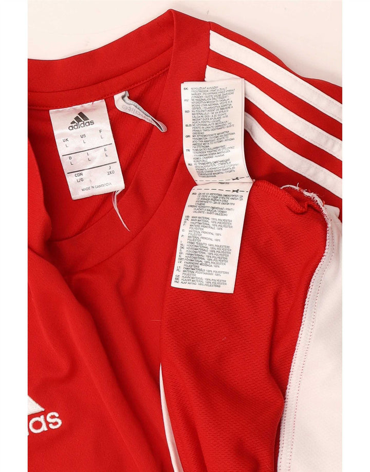 Adidas Herren Climalite Graphic T-Shirt Top Großes rotes Polyester