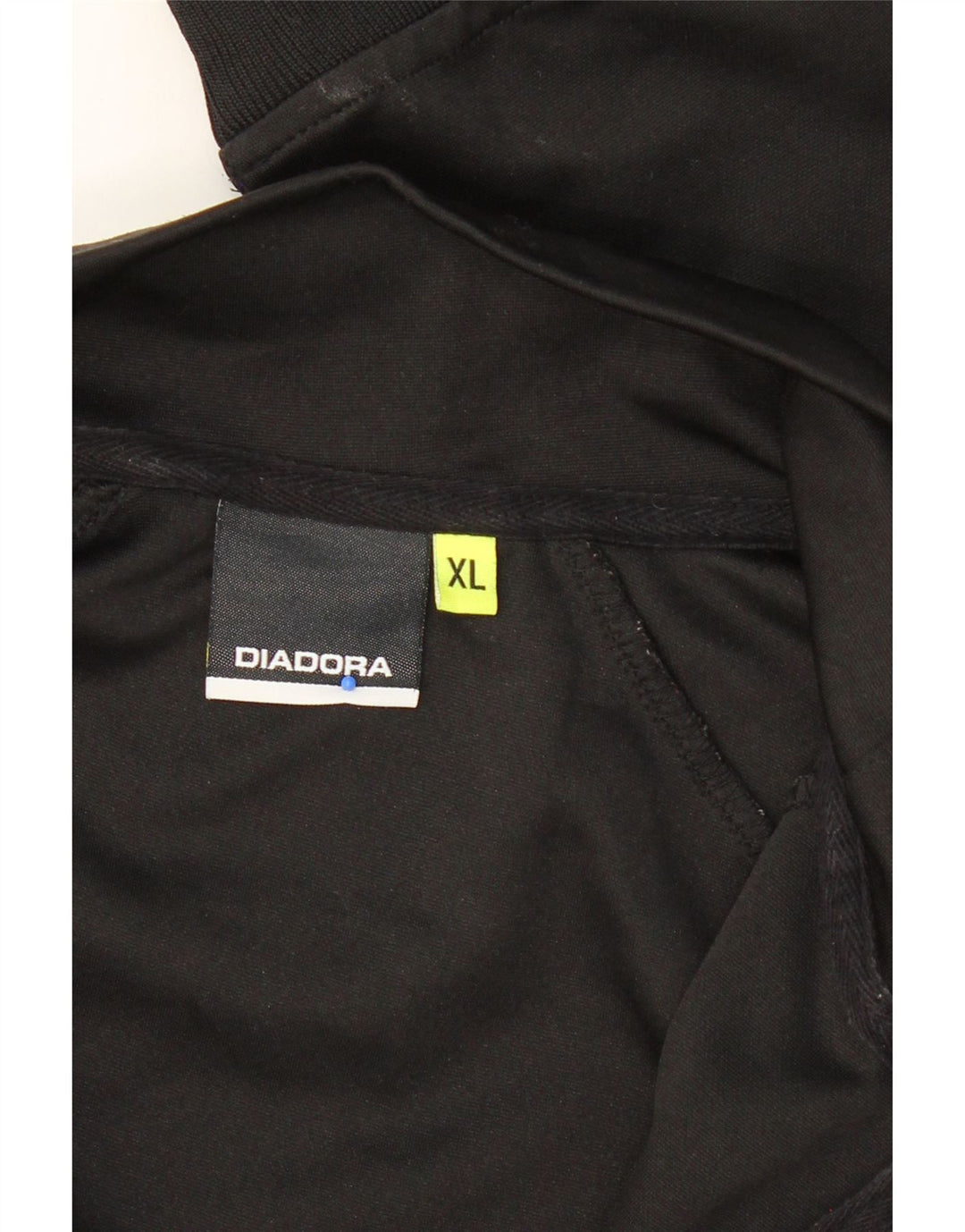 DIADORA Womens Tracksuit Top Jacket UK 18 XL Black Polyester Vintage Diadora and Second-Hand Diadora from Messina Hembry 