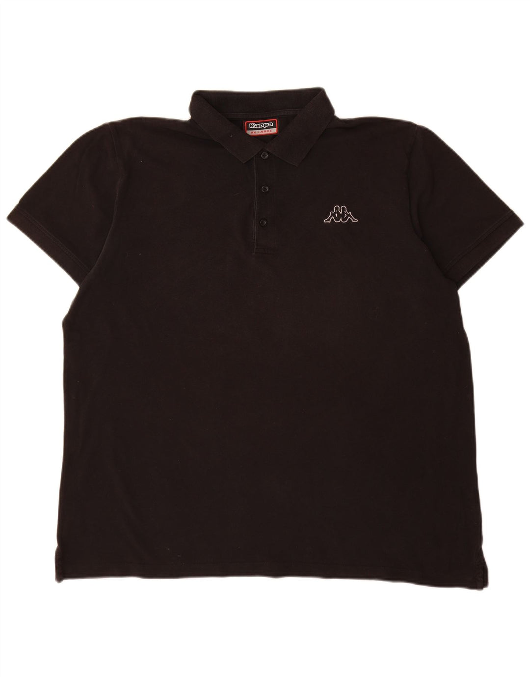 KAPPA Herren Poloshirt 2XL Schwarz Baumwolle