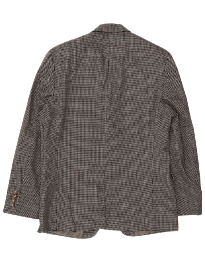 CHAPS Herren-Blazer mit 2 Knöpfen, UK 38, mittelgraues Hahnentritt-Polyester