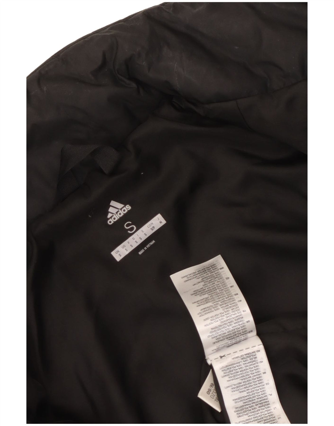 Adidas Herren gepolsterte Jacke UK 36 Small Schwarz Polyester