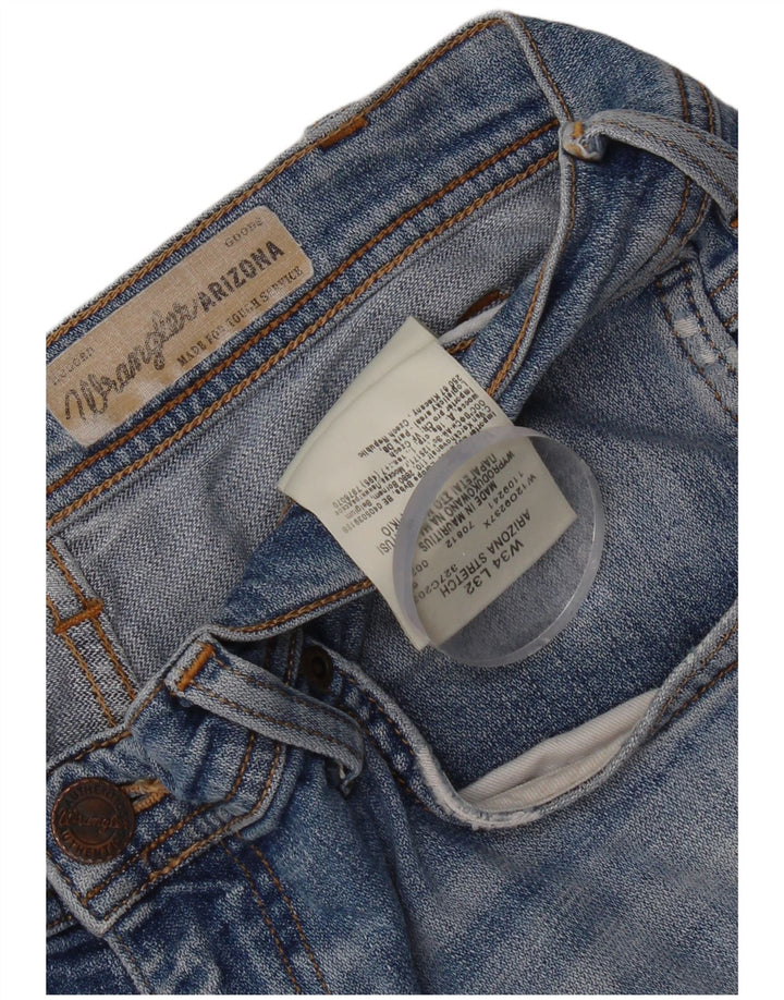Wrangler Herren Distressed Denim Shorts W34 Große blaue Baumwolle