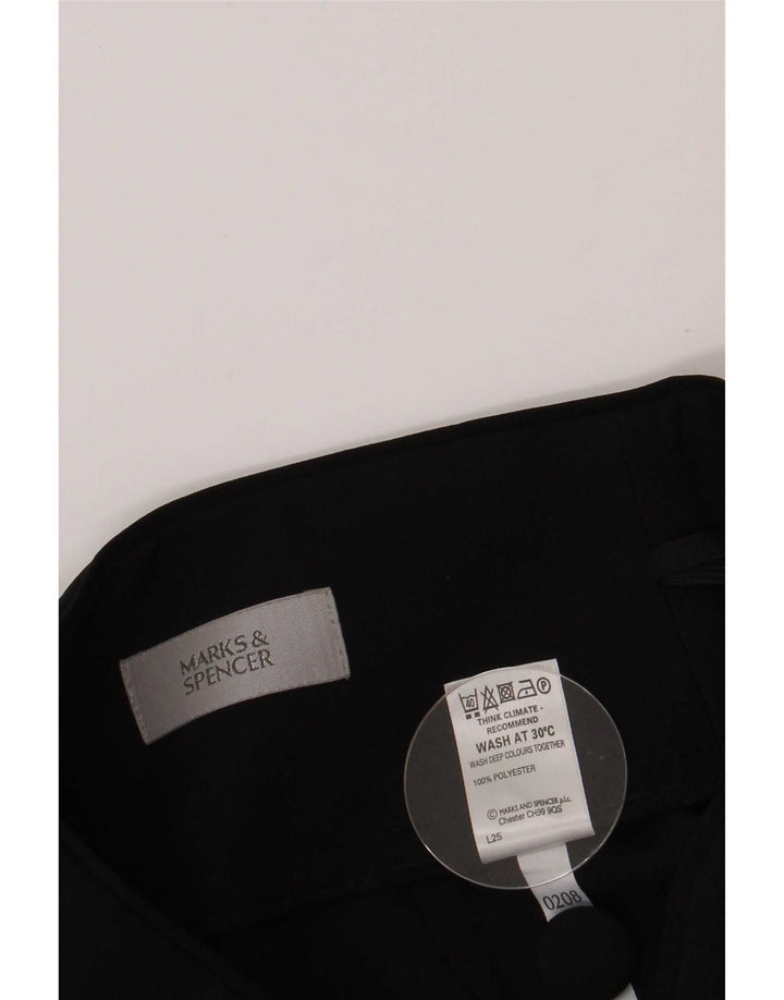 Marks & Spencer Damen Bleistiftrock UK 10 Small W26 Schwarz Polyester
