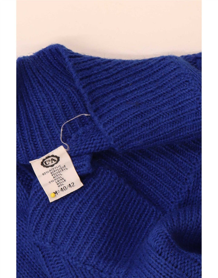 C & A Damen-Pullover mit V-Ausschnitt, EU 40/42, mittelblaues Acryl