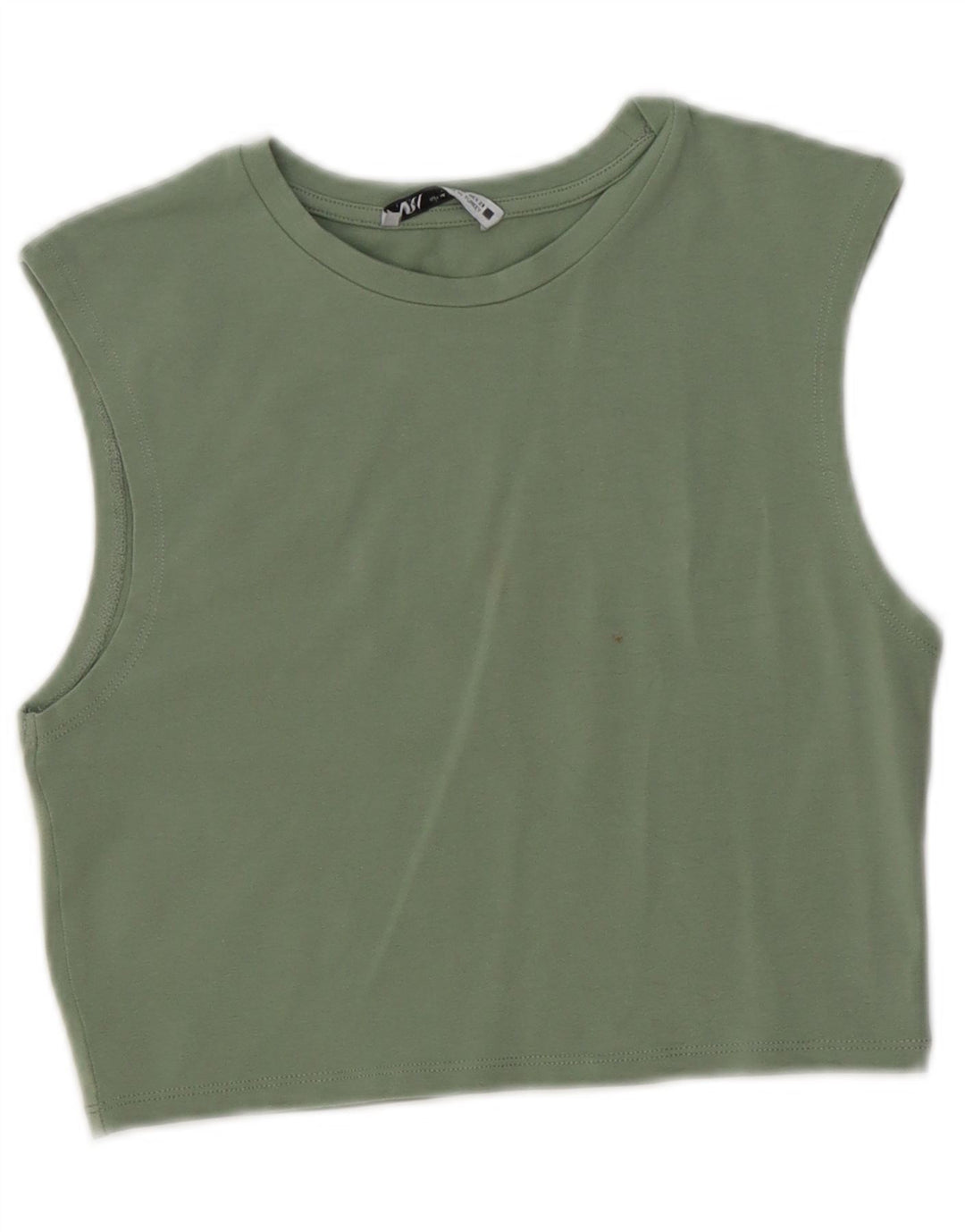 Zara Damen Crop Vest Top UK 12 Mittelgrün