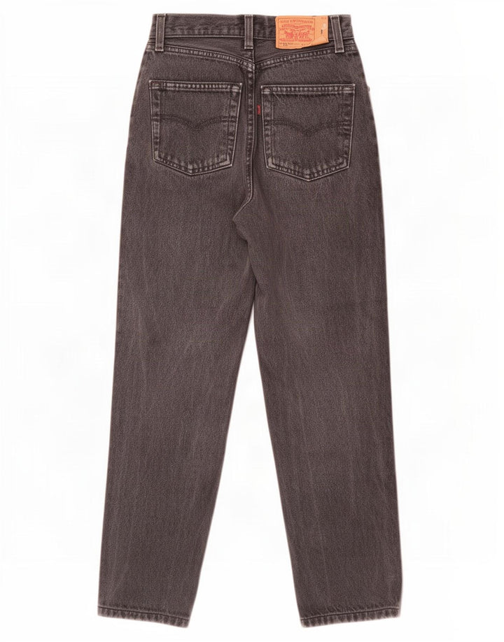 Levi's Damen 901 Distressed Straight Jeans W28 L27 Graue Baumwolle