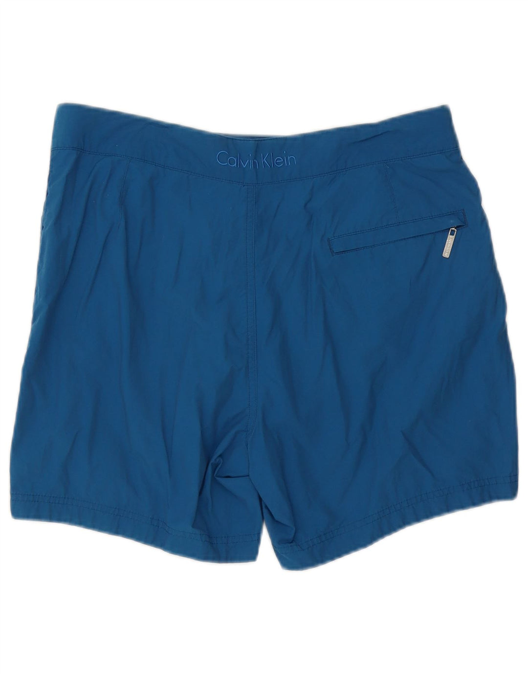 Calvin Klein Herren-Badeshorts aus mittelblauer Baumwolle