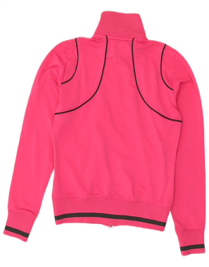 Nike Damen-Trainingsanzug-Top-Jacke UK 8/10 Small Pink Colourblock Polyester