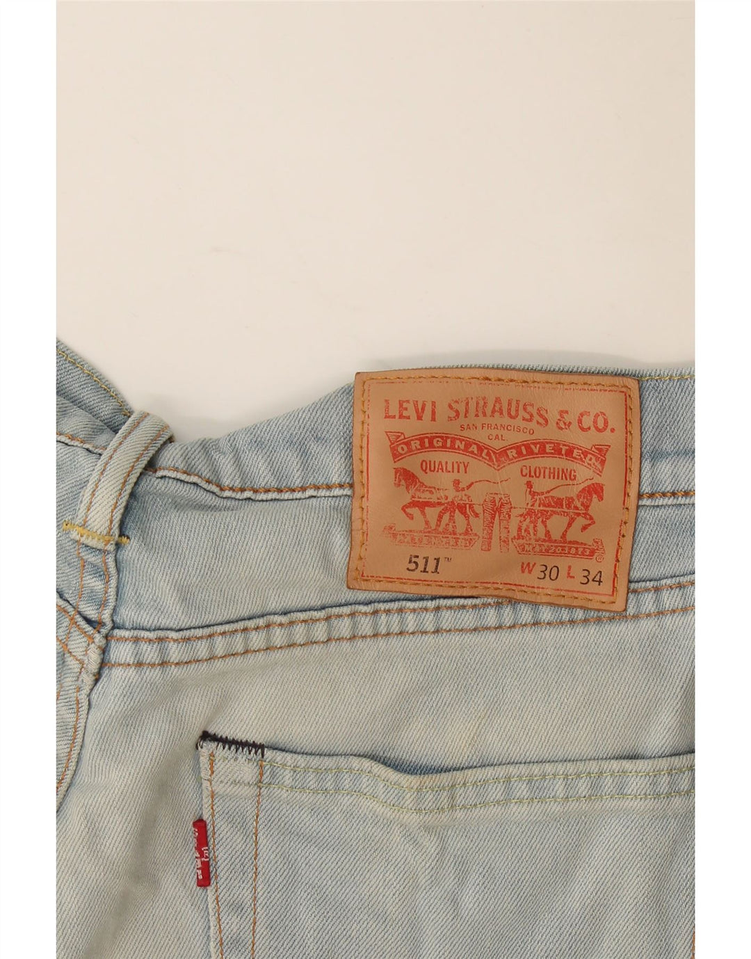 Levi's Damen 511 Slim Jeans W30 L34 Blaue Baumwolle