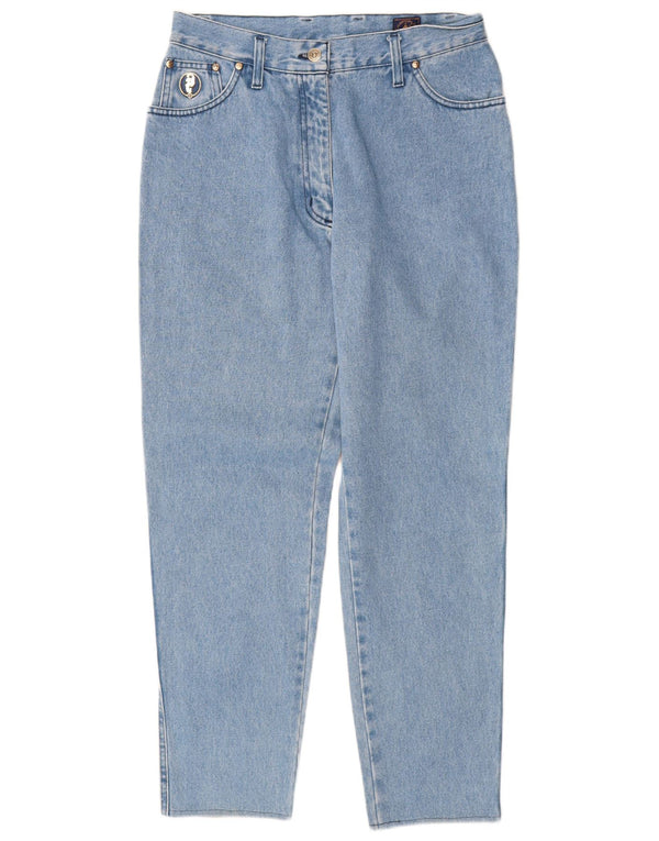 Cappopera Damen High Waist Tapered Jeans EU 42 Large W30 L29 Blaue Baumwolle