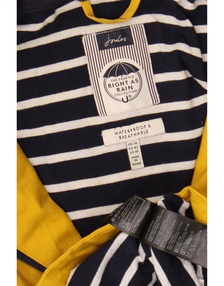 JOULES Damen-Regenmantel mit Kapuze, UK 14, Größe L, gelb, Polyester