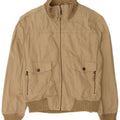 Zara Herren Bomberjacke UK 42 XL Beige Baumwolle