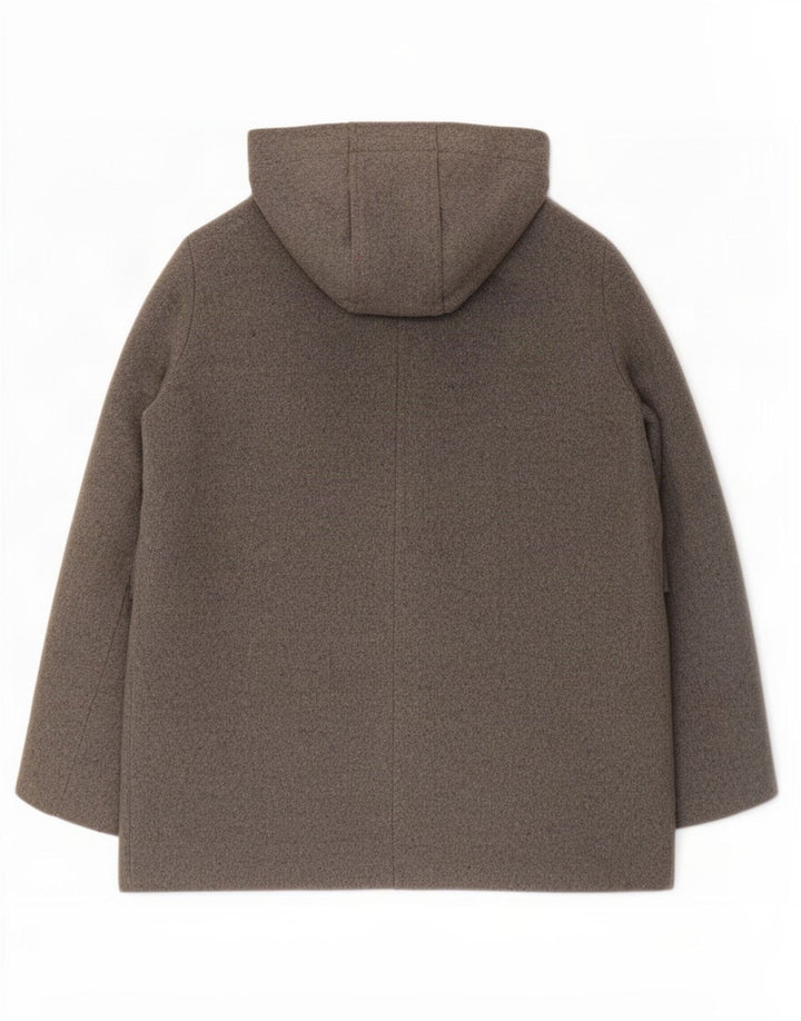 Zara Damen Kapuzen-Dufflejacke UK 18 XL Grau Polyester