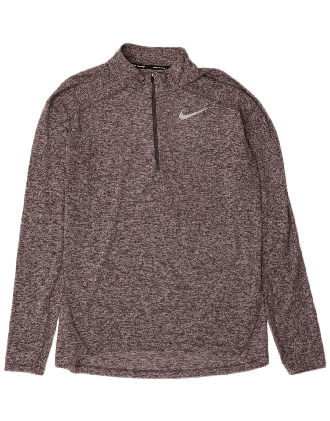 Nike Herren Dri Fit Pullover-Trainingsanzugoberteil mit Reißverschluss, mittelgraues Polyester