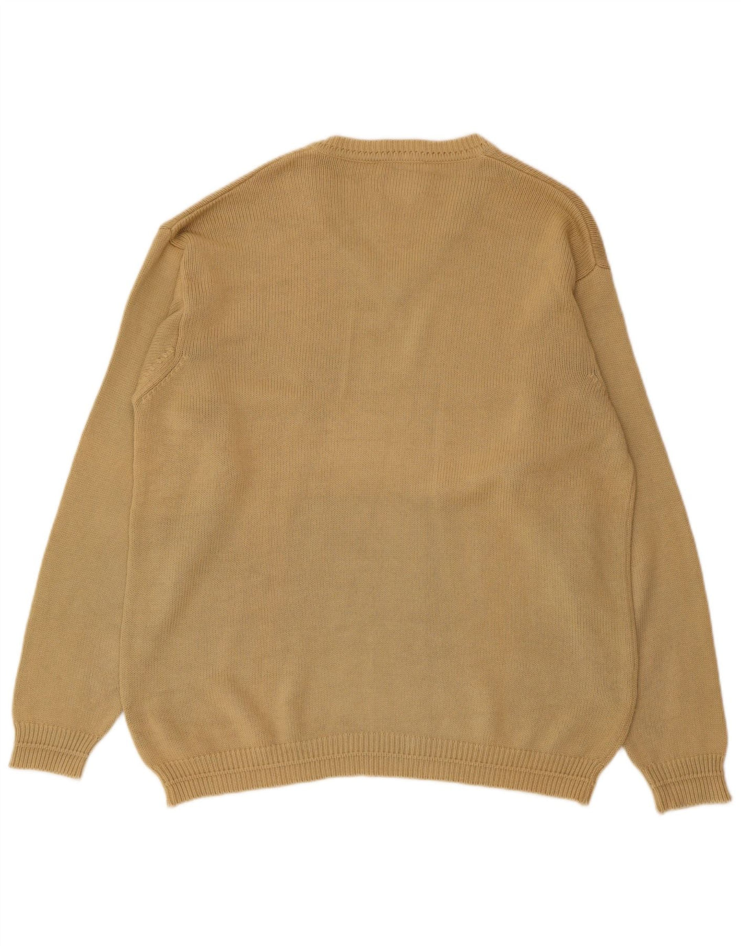Avirex Herren-Pullover mit V-Ausschnitt, groß, beige Baumwolle