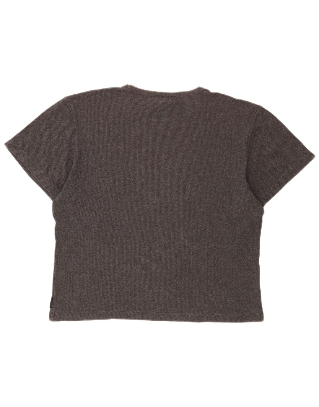 CALVIN KLEIN Damen Übergroßes T-Shirt-Oberteil UK 14 Mittelgraue Baumwolle