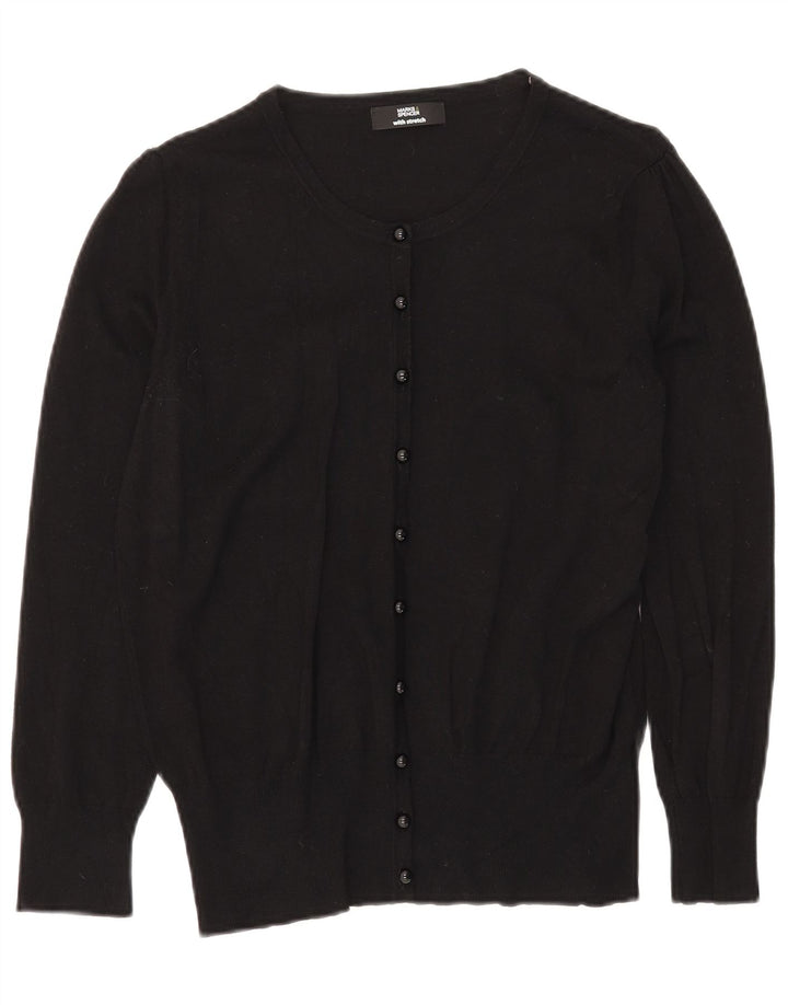 Marks & Spencer Damen-Cardigan-Pullover UK 16 Große schwarze Viskose