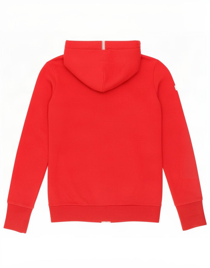 Superdry Damen-Kapuzenpullover mit Reißverschluss, UK 10, Größe S, Rot, Polyester