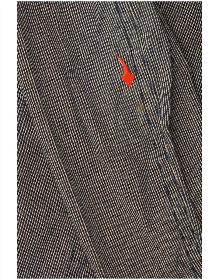 EDDIE BAUER Damen 2-Knopf-Blazerjacke UK 12 Mittelgrauer Nadelstreifen