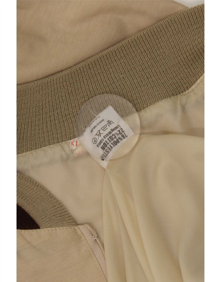 Vintage Herren Bomberjacke UK 42 XL Beige Colourblock Polyester