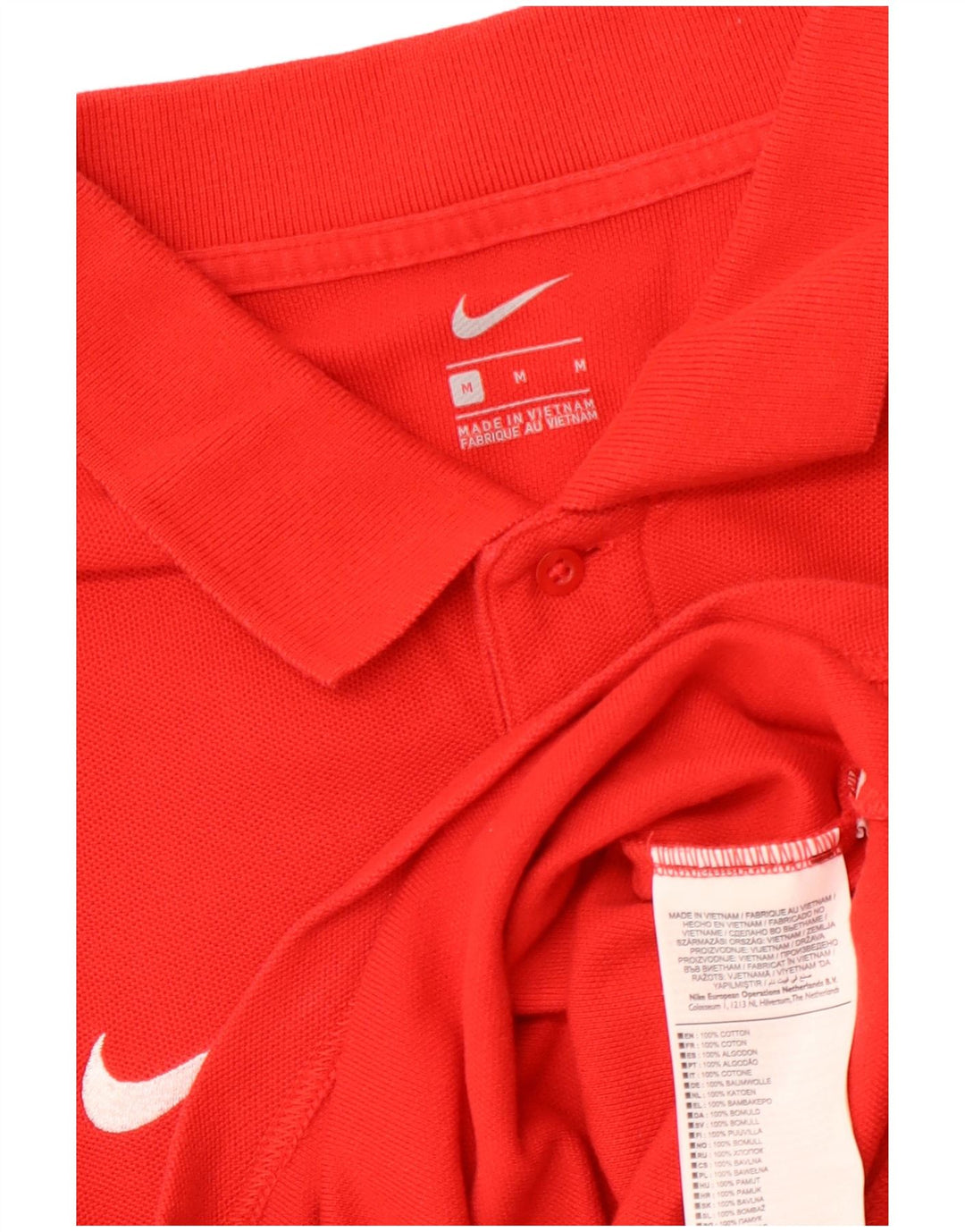 NIKE Herren-Poloshirt aus mittelroter Baumwolle