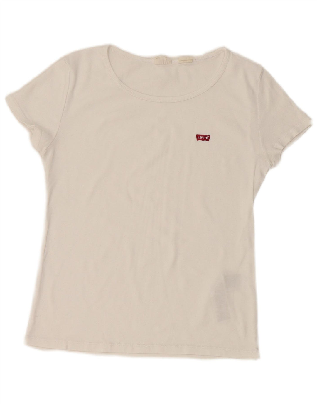 LEVI'S Damen T-Shirt Top UK 12 Mittelweiße Baumwolle