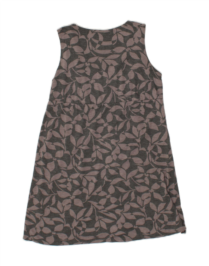 MAX & CO. Womens Sleeveless A-Line Dress UK 12 Medium Grey Floral Vintage Max & Co. and Second-Hand Max & Co. from Messina Hembry 