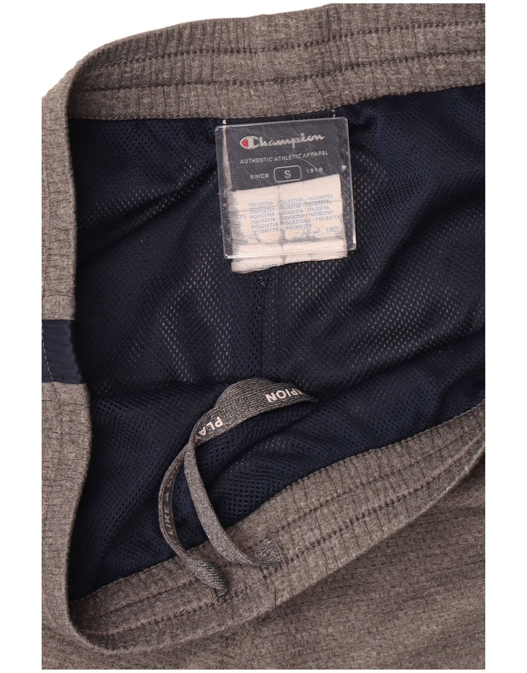 Champion Herren-Sportshorts, klein, graues Colourblock-Polyester
